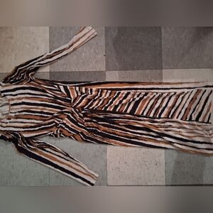 Striped Long Sleeve Dress- Stretch / Roomy